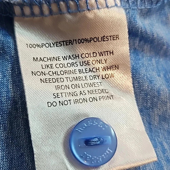 Haggar Men's Light Blue Polo Shirt Size L - Collared Short Sleeve - Picture 7 of 7